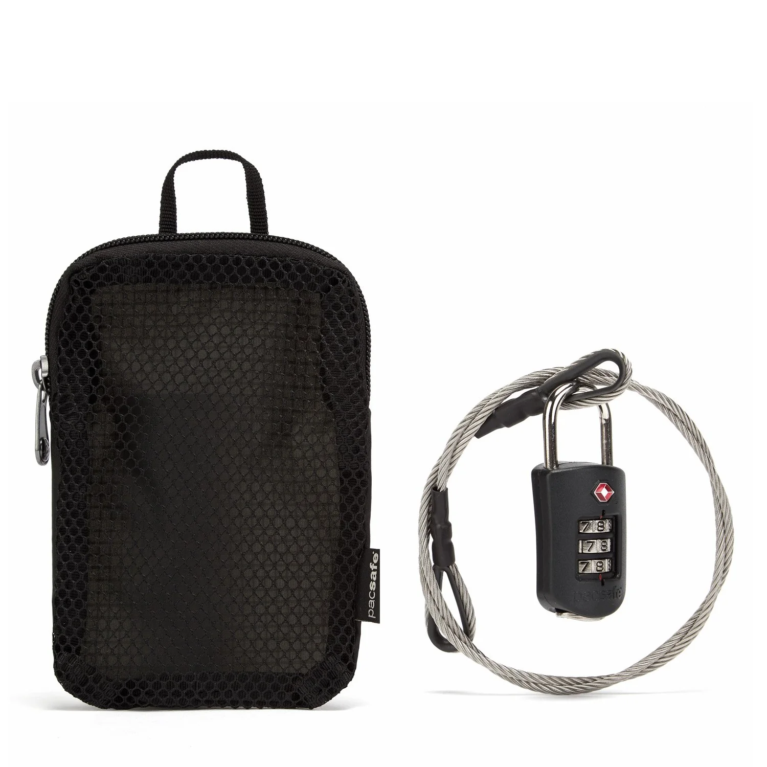 Pacsafe® Prosafe® 1000 combination lock with steel cable